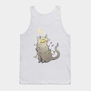 Cat That Caught A Whale, Cute Kawaii Cartoon Artwork Tank Top